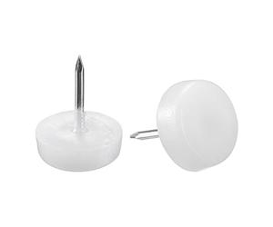 sourcing map Patin Glisseur Clouer Pied Chaise Table Protection Tampon Vis 16mm Dia Blanc20Pcs