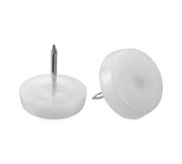 sourcing map Patin Glisseur Clouer Pied Chaise Table Protection Tampon Vis 20mm Dia Plastique 20Pcs