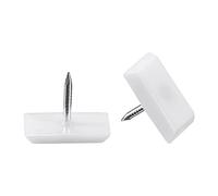 sourcing map Patin Glisseur Clouer Pied Chaise Tampon protection table carrée 18mmx12mm 20Pcs