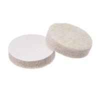 sourcing map Patins de Chaise Feutre Tampon Meuble, 18mm Diamètre Auto-adhésif Antidérapant Anti-Rayures Rond Armoire Placard Pieds Plancher Protecteur Beige 40 pcs