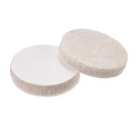 sourcing map Patins de Chaise Feutre Tampon Meuble 22mm Diamètre Autocollant Antidérapant Antirayure Rond Pieds Chaise Plancher Protection Beige 10 pcs