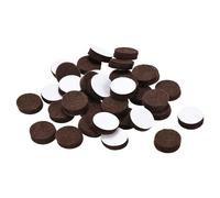 sourcing map Patins de Chaise Feutre Tampon Meuble Autoadhésif 18mm Diamètre 5mm Épais Plancher Protecteurs Marron 40Pcs
