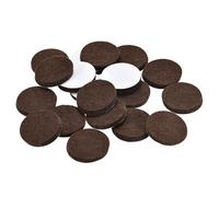 sourcing map Patins de Chaise Feutre Tampon Meuble Autoadhésif 30mm Diamètre 5mm Épais Plancher Protecteurs Marron 30Pcs