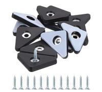 sourcing map Patins pour Meubles, Lot de 12, 35X35X45Mm - Protecteurs de Sol pour Pieds de Chaise en Forme de Triangle en PTFE, avec Vis pour Tapis et Sols en Bois