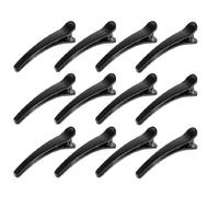 sourcing map Pc 12 Broches Plastique Noir Dents Alligator Clips Cheveux Archets