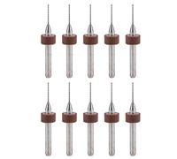 sourcing map Pcb Forets 0.6mm Tungstène Carbure Rotatif Outil Bijoux CNC Gravure Imprimer Circuit Planche Micro Forets 1/8 Pouce Queue 10Pcs