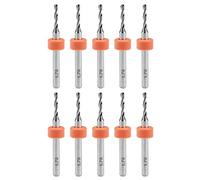 sourcing map Pcb Forets 1,7mm Tungstène Carbure Rotatif Outil Bijoux CNC Gravure Imprimer Circuit Planche Micro Forets 1/8 Pouce Queue 10Pcs