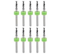 sourcing map Pcb Forets 2,5mm Tungstène Carbure Rotatif Outil Bijoux CNC Gravure Imprimer Circuit Planche Micro Forets 1/8 Pouce Queue 10Pcs