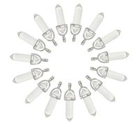 sourcing map Pendentif hexagonal en cristal, pendentif en verre à pointe de quartz pour la fabrication de bijoux pour femme, 4 x 1 cm, Pas de gemme