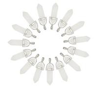 sourcing map Pendentif hexagonal en cristal - Point de quartz - Pierre naturelle - Collier de perles de quartz pour femme - Fabrication de bijoux à faire soi-même, 4 x 1 cm, Pas de gemme