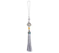 sourcing map Pendentifs avec Pampilles, Argent Gris Classique Cloches Pampille Pendentif 1pcs 19cm/7.48" DIY Artisanat Maison Frange Sangle Suspendre Décoration