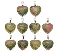 sourcing map Pendentifs en forme de cœur en cristal naturel pour la Saint-Valentin, Petit, Verre, Pas de pierre précieuse