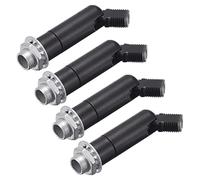 sourcing map Pente Plafond Adaptateur 180/355 Degré Pivotant pour Lustre Plafond Pendentif Lumière Noir 4Pcs