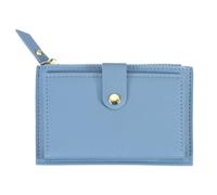 sourcing map Petit porte-cartes de crédit avec fermeture éclair en coton, bleu