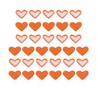 sourcing map Petits Patchs Thermocollants en Forme de Cœur, Brodés à Coudre, Appliqués Embellissements pour Vêtements 2,6 x 2 cm pour Réparation de Vêtements Sac à Dos, Lot de 33 (Orange)