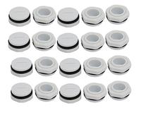 sourcing map PG13.5 Nylon Filetage mâle Presse-étoupe Vis Fin Cap Couverture Gris 10pcs