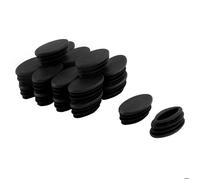 sourcingmap 20pcs Bouchon Pied de Chasie Embout Capuchon Jambe Tube Insert Table Meuble Protection Ovale Plastique 20 x 40 mm