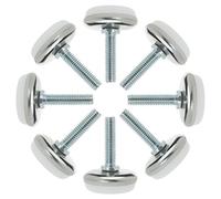 sourcing map Pieds de Meubles Réglables Nivellement Patin Base Jambe Pied de Table Chaise Ajustables Protection Sol Visser M6 x 25 x 30mm