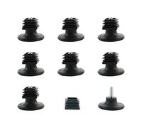 sourcing map Pieds de Nivellement Meuble Réglable Pied Réglable Patin de meuble Jambe Pied de Table Chaise Base Protection Plancher tube carré Insérer 25 x 25 mm kit de 8pcs