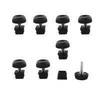 sourcing map Pieds de Nivellement Meuble Réglable Pied Réglable Patin de Meuble Jambe Pied de Table Chaise Base Protection Plancher 20 x 20mm Carré Tube Inserts Glisse kit de 8pcs Type C