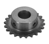 sourcing map Pignon à chaîne #25 - 14 mm - Alésage : 47,5 mm - Diamètre extérieur : 22 dents - En acier carbone C45 - Chaîne ANSI n° 25 - Trou rond sans finition de surface - Pour chaîne ISO 04C