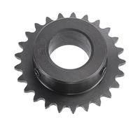 sourcing map Pignon à rouleau à 25 dents type B, 25 chaînes, 1/4", alésage de 20 mm en acier au carbone C45 avec vis pour ISO 04C