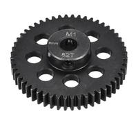 sourcing map Pignon de moteur en acier chromé 1M 52T 40, engrenages de moteur RC de 5,4 x 5,3 cm, s'adapte à un alésage d'arbre de 8 mm pour véhicules télécommandés, camions, télécommandées, pièces de