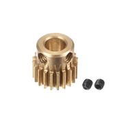sourcing map Pignon Engrenage Ensemble, Laiton Moteur Crémaillère Droite Éperon Engrenage avec Pas, 0,5 Mod 20T 5mm Alésage 11mm Externe Diamètre, M3 Ensemble Vis Inclus