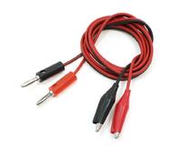 sourcing map Pince Crocodile à fiche Banane Line Câble 1 m Noir, Rouge Paquet de 1