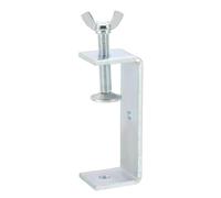 sourcing map Pinces en C en acier au carbone 100 mm carré galvanisé mini pince tigre réglable en métal robuste avec vis papillon pour le travail du bois et le soudage, bleu et blanc