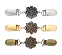 sourcing map Pinces pour robe, pull rétro, cardigan, châle, cape, taille, broche de chemise, 4.76", Acier allié