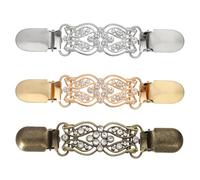 sourcing map Pinces pour robe, pull rétro, cardigan, châle, cape, taille, broche de chemise, 4.76", Acier allié