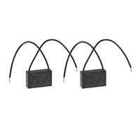 sourcing map Plafond Ventilateur Condensateur CBB61 1.2uF 250V AC 2 Fils Métallisé Polypropylène Film Condensateur 36x23x12mm pour Électrique Ventilateur Pompe Moteur Générateur 2Pcs