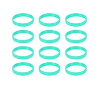 sourcing map Plain Silicone Bracelets 8 Pouce Circonférence 1/2 Pouce Largeur, Turquoise Coffret de 12