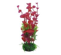sourcing map Plante Artificielle Rouge/Vert 1PC pour Aquarium Plastique