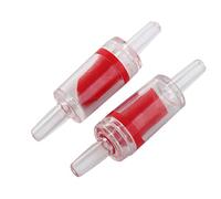 sourcing map Plante décorative pour Aquarium Pompe à air Vérifier Valves Anti-Retour, 2 pièces, Rouge/Transparent