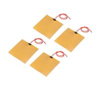sourcing map Plaque Chauffante en Film Chauffant, 12V 25W Coussin Chauffant en Polyimide, Film Chauffant Adhésif PI 100mmx100mm pour Température Constante, Lot de 4