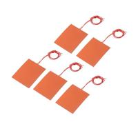 sourcing map Plaque Chauffante en Silicone, Film Chauffant 12V 25W, Plaque Chauffante Flexible 100mmx80mm pour Température Constante, Lot de 5
