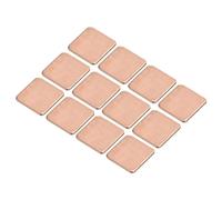 sourcing map Plaque de Cuivre pour Dissipateur Thermique 15mm x 15mm x 1.2mm pour refroidissements de Puce Électronique - Lot de 12