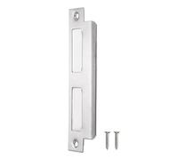 sourcing map Plaque de Frappe de Porte, 145mm x 40mm en Acier Inoxydable 201, Plaque de Frappe de Verrou de Porte pour Encadrement de Porte, Argent