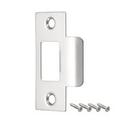 sourcing map Plaque de Frappe de Porte, 70mm x 40.3mm en Acier Inoxydable 201 pour Loquet de Porte, Argent
