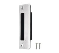 sourcing map Plaque de Gâche de Porte 90x40mm Acier Inoxydable 201 Argent | pour Serrure de Porte