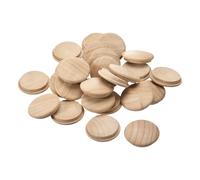 sourcing map Plaques en Bois, 25 Pièces 35 X 30 mm Bouchons en Bois de Hêtre, Couvre-Trous de Vis, Couvercle en Bois Décoratif pour Escalier, Chaise, Meuble, Menuiserie