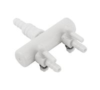 sourcing map Plastique Aquarium 2 Modes Flux Air Tuyaux Pompe Distributeur séparateur Blanc