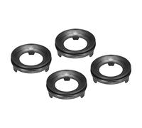 sourcing map Plastique Boule Support Supports Présentoirs Base Diamètre 10cm Noir pour Cristal Boule Pierre Paquet de 4