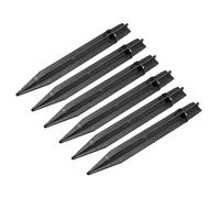 sourcing map Plastique Terre Pointes 8,2 Pouces Paysage Piquets Lumière Remplacement pour Solaire Torche Lampes Jardin Allée, Paquet de 6