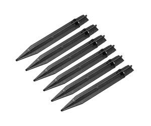 sourcing map Plastique Terre Pointes 8,2 Pouces Paysage Piquets Lumière Remplacement pour Solaire Torche Lampes Jardin Allée, Paquet de 6