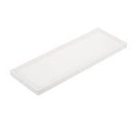 sourcing map Plateau de courtoisie de salle de bain, 40 x 15,2 cm, distributeur de savon en silicone incassable, organisateur d'évier de cuisine, savon, clés, bougies, bibelots, blanc
