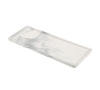 sourcing map Plateau en marbre pour salle de bain - Petit plateau rectangulaire en céramique pour comptoir, baignoire, savon, évier de cuisine, organiseur de clés, porte-bijoux, gris