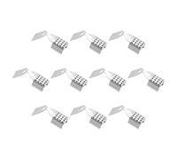 sourcing map Pli Sur Ondulation Corde Fins, 4mm Fin Casquette Fermoirs pour Cuir Ruban DIY Fabrication (100pcs, Argent Ton)